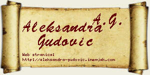 Aleksandra Gudović vizit kartica